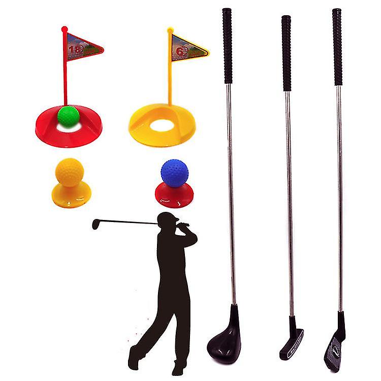 10pcs子供のおもちゃのゴルフクラブセット屋外のゴルフおもちゃセット幼児就学前の子供の教育おもちゃ