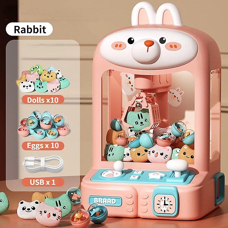 Doll Machine Coin Operated Play Game Mini Claw Machine Toys For Children Automatic Arcade Machines Kids Birthday Gifts