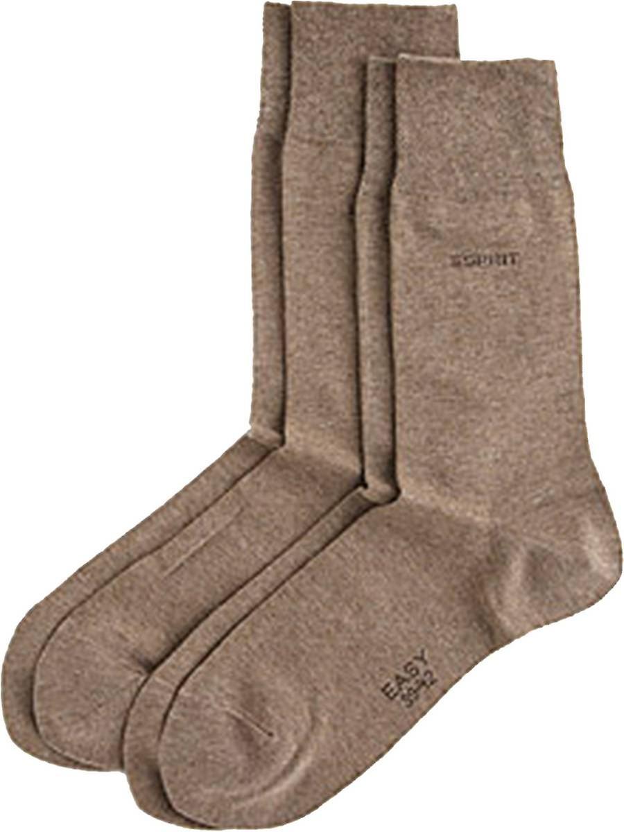 Esprit Basic Soft Cuff 2 Pack Socks - Nutmeg Brown