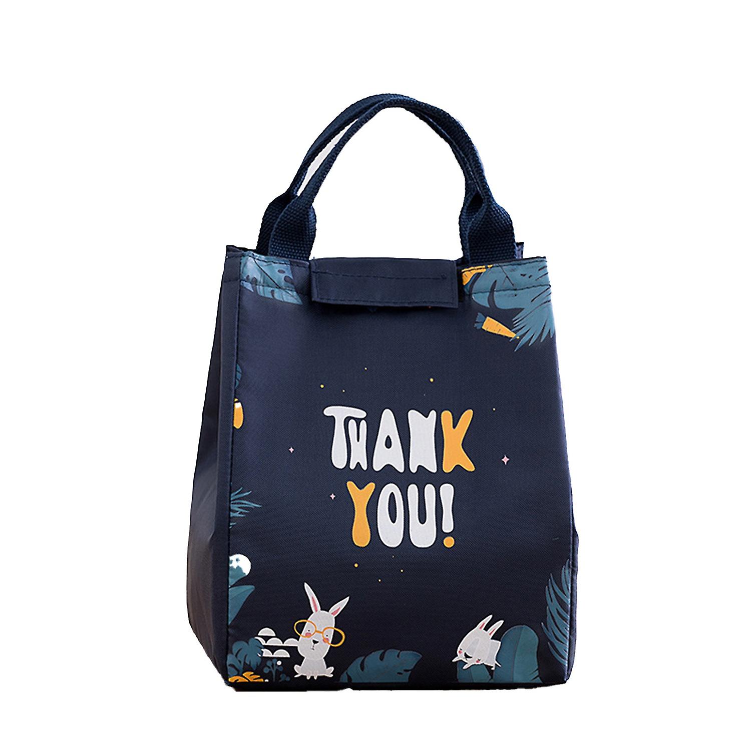 Wide-Open Bento Bag Oxford Cloth Insulation Lunch Container for Picnic