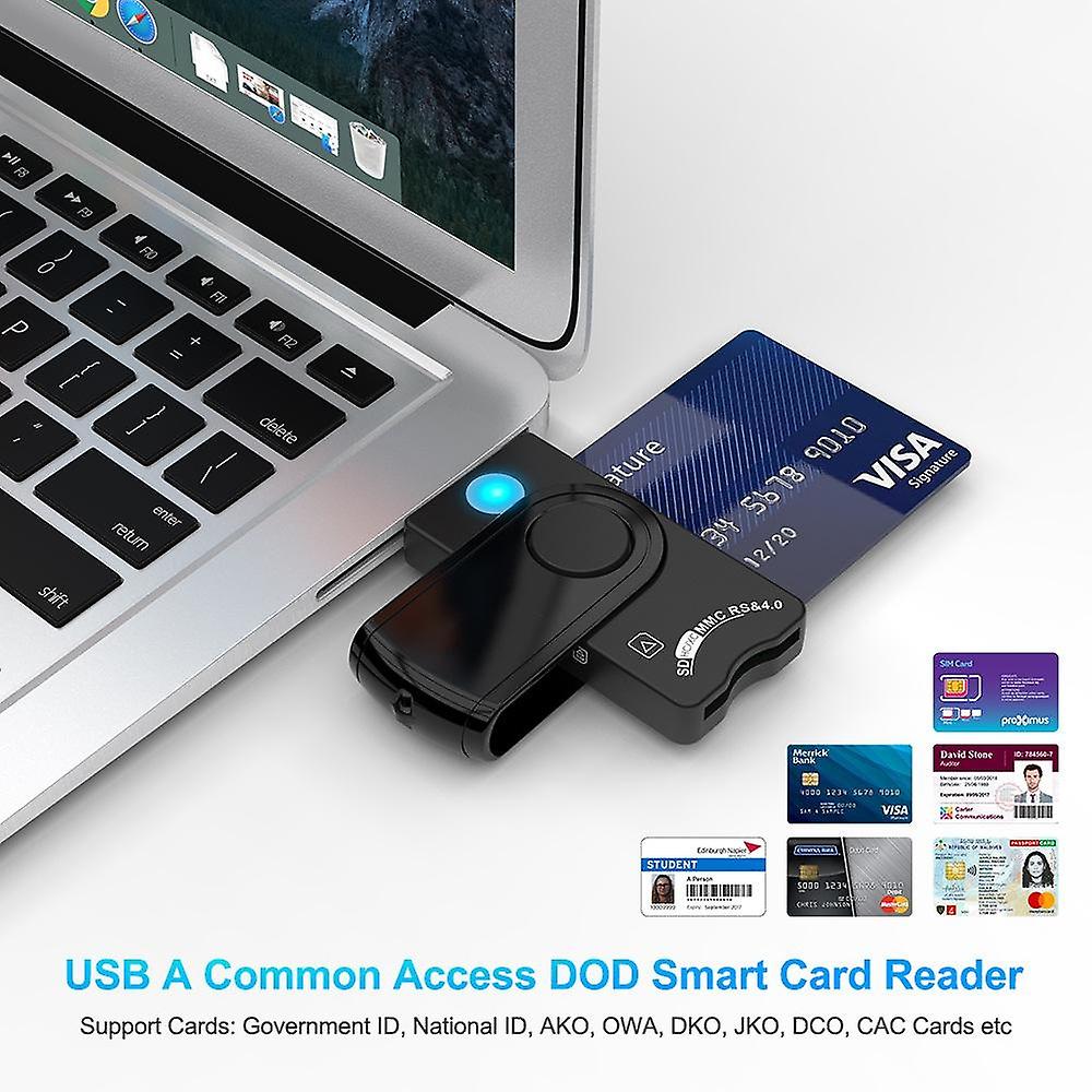 Lecteur De Carte USB Portable - Multi-cartes (IC, CAC, SIM, Etc.) - Compatible Windows - Compact & Rapide