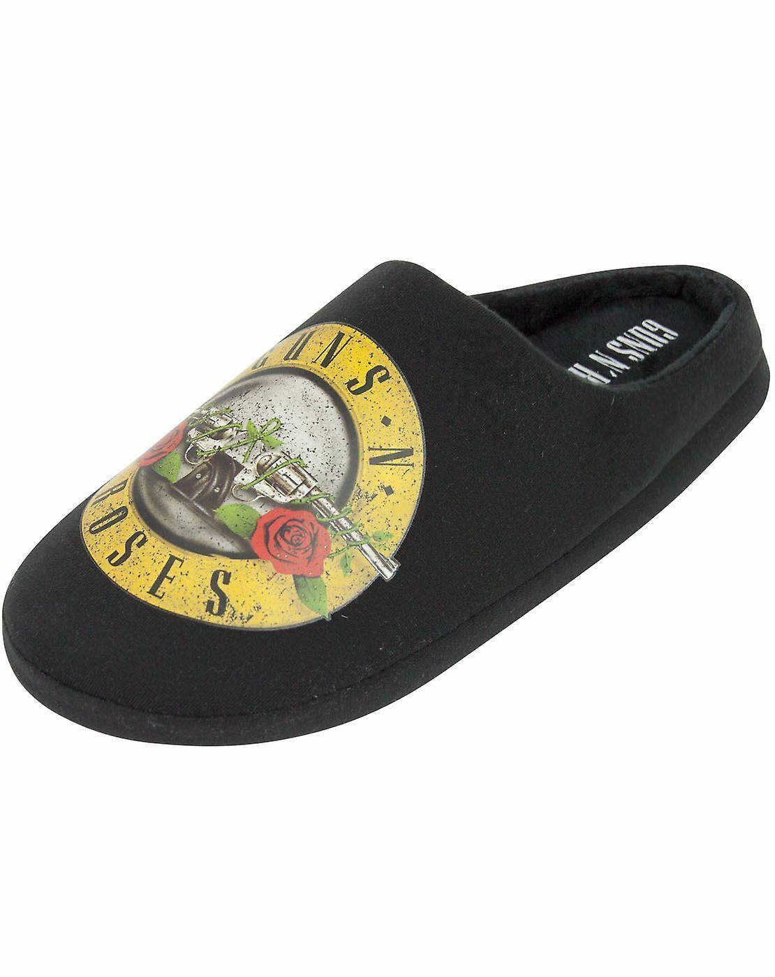 Guns N Roses 男士穆勒拖鞋黑色标志