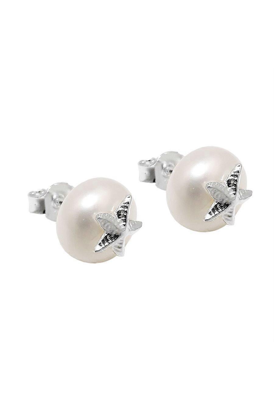 Earring Studs Starfish/pearl Silver 925 - Gl93558