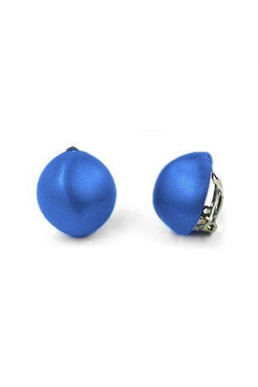 Earring Clip-on Blue Silver - Gl06849