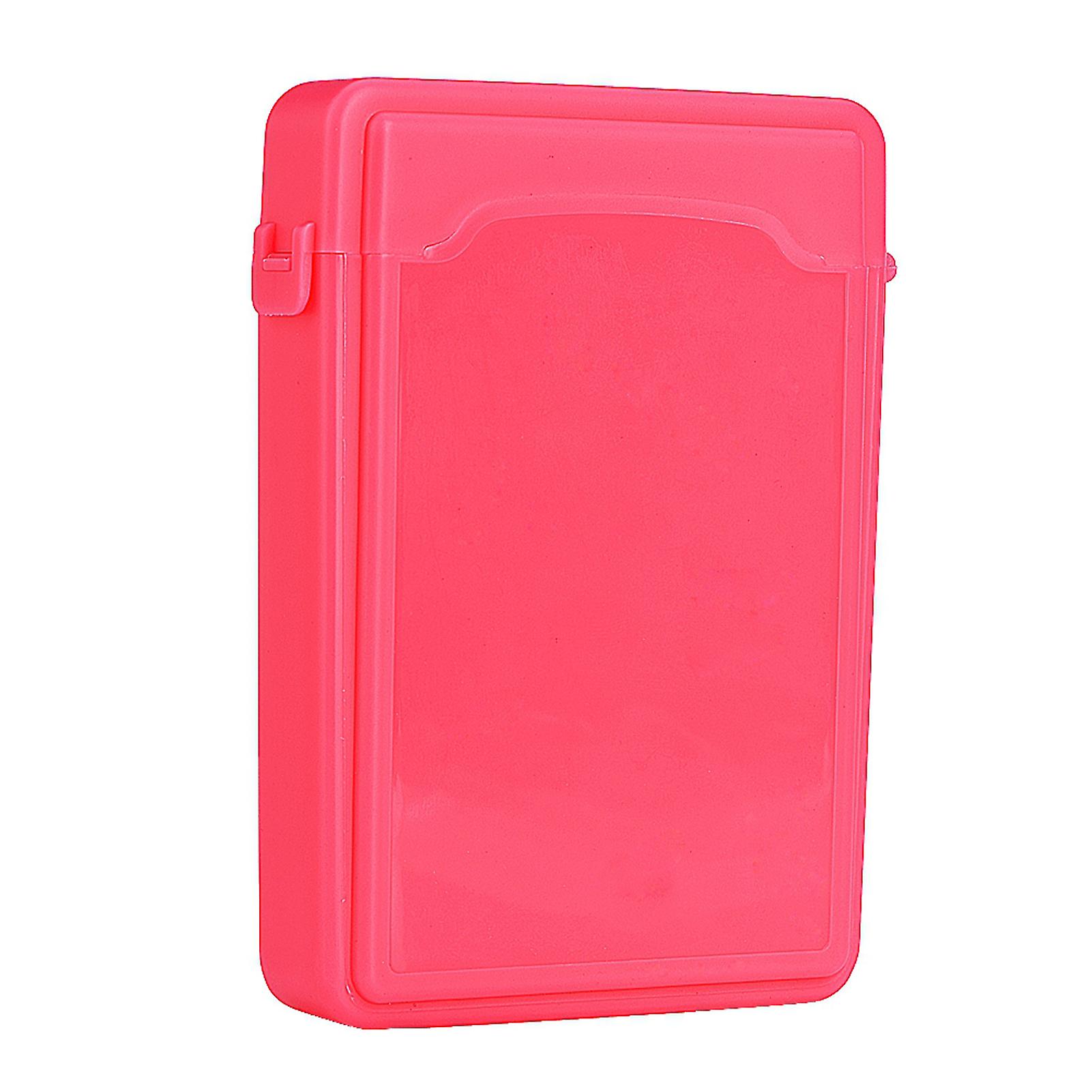 3.5" Hard Case HDD SSD Anti static Disk Storage Box Shockproof Dust proof NOn slip Red (Not Inclube Hard Disk)