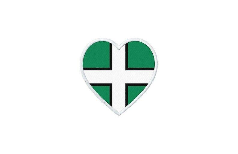 Patch badge ecusson prints thermocollant flag heart kingdom united devon