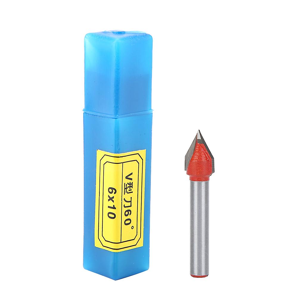 CNC 60° Router Engraving Wood Working 3D V Groove Bit 6x10mm 1/4" Cutter Tool WD