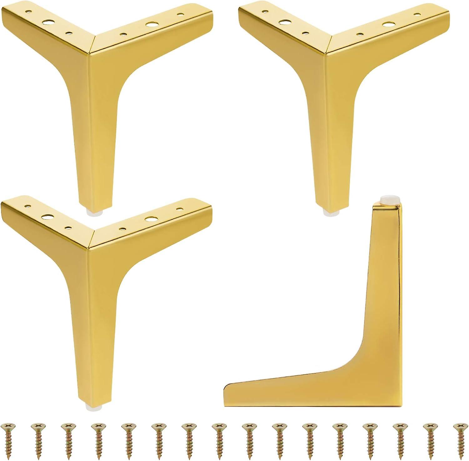 Sett med 4 metallmøbler føtter