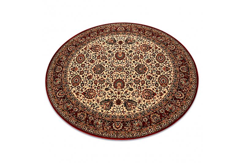 Wool carpet KASHQAI 4362 102 circle ornament beige / claret