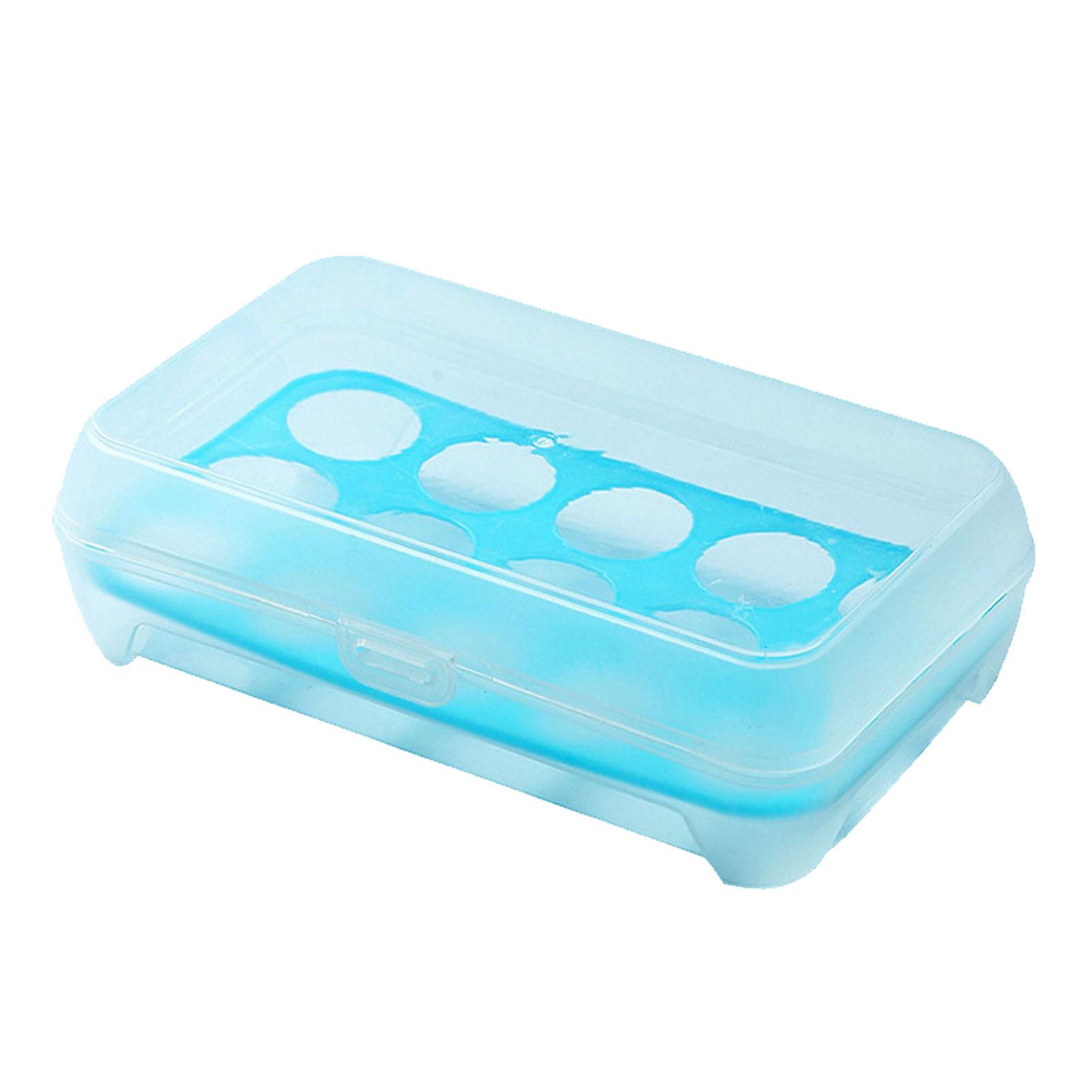 Egg Tray with Lid 15 Grids Thickened Dustproof Egg Storage Box for Kitchen Refrigerator