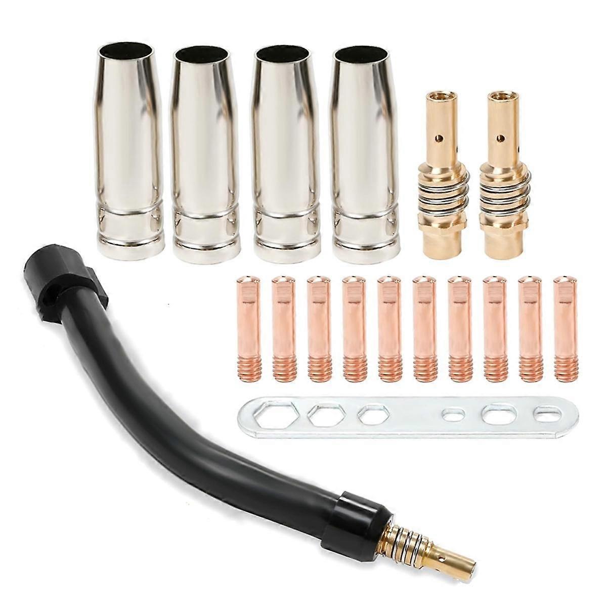Col de soudage Mig flexible, extension Mig flexible, diffuseur de porte-buse M6 de 035 pouces et garde et T