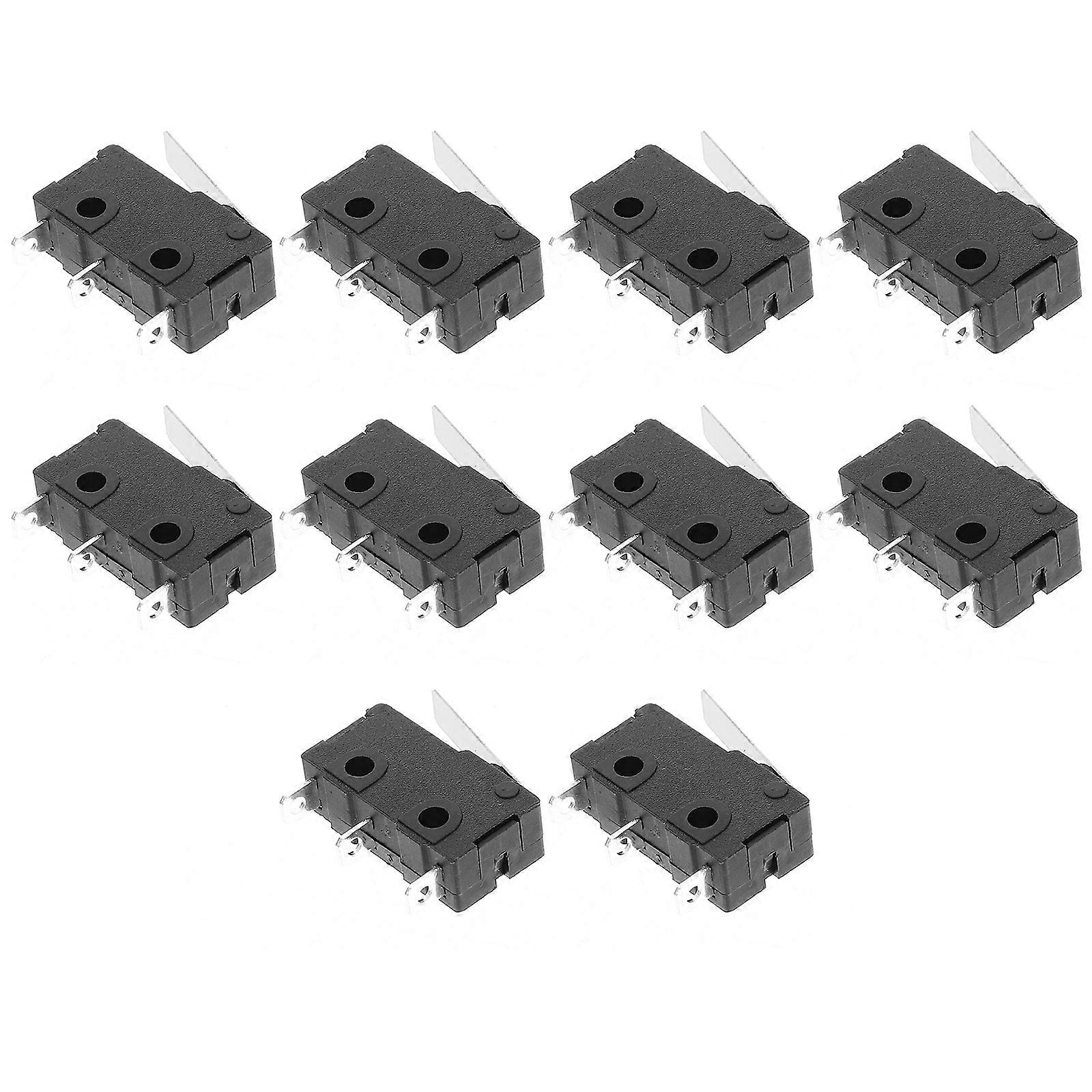 10pcs AC 125V 5 Amp SPDT 1NO 1NC Short Straight Hinge Lever Mini Micro Switch