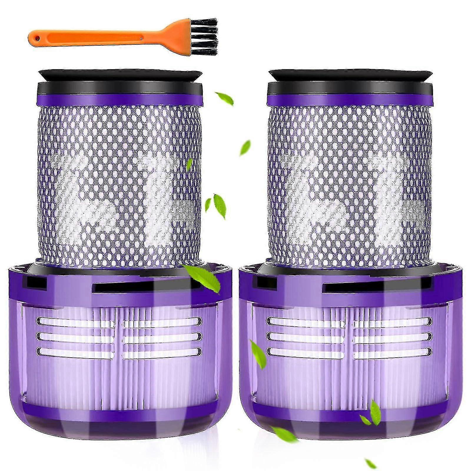 Sett med 2 Dyson V12-filter, for Dyson V12 Slim Absolute Filter Støvsuger, For Dyson V12 Filter vaskbart Hepa-tilbehør, Dyson V12 SL bakfilter