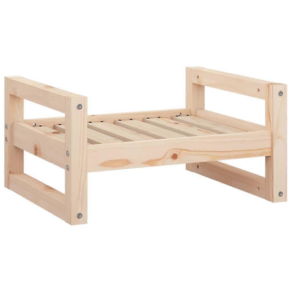 Dog Bed 55.5X45.5X28 Cm Solid Pine Wood Pet Beds