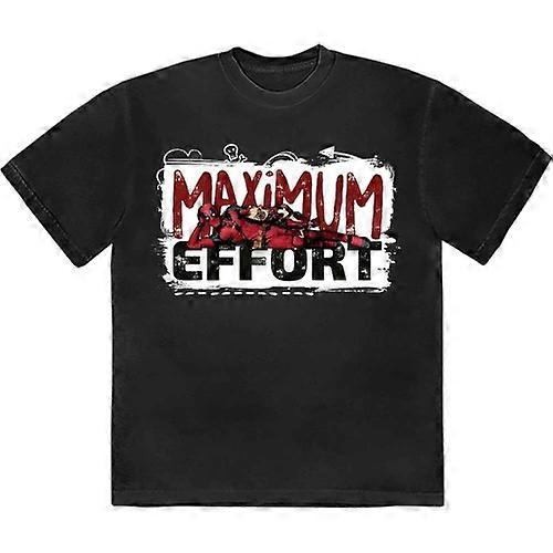 Marvel Comics Unisex Adult Maximum Effort Deadpool T-Shirt