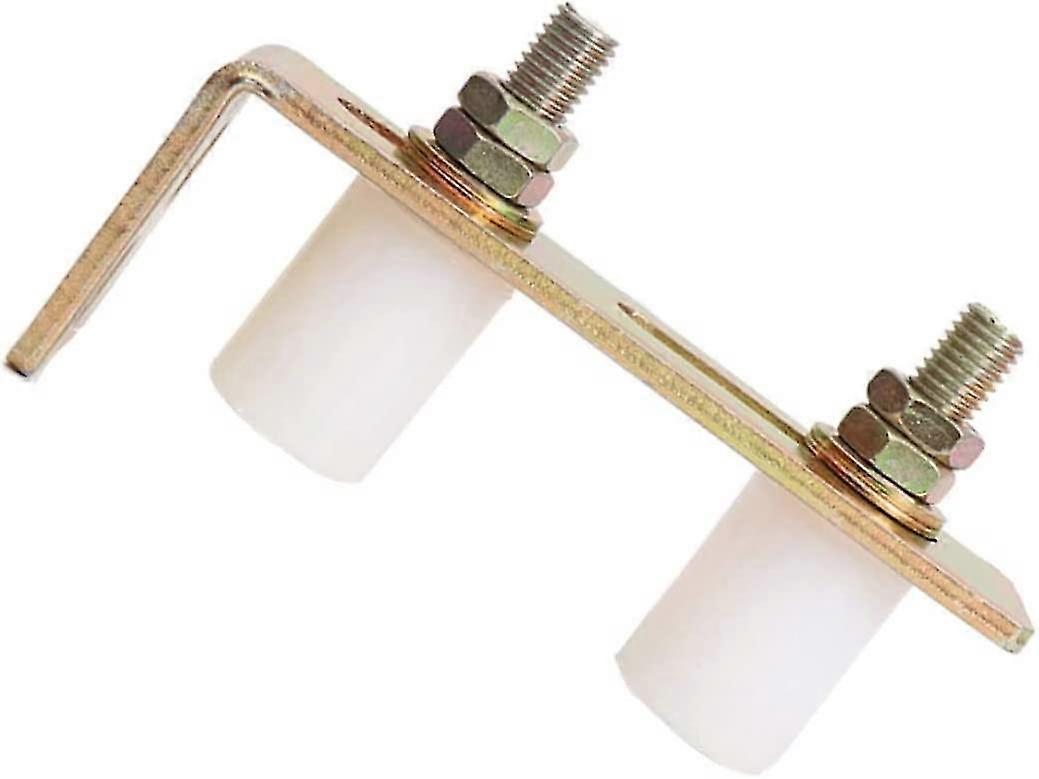Slide Gate Guide Post Rollers Adjustable Dual Nylon Rollers L Rear Post Bolted Bracket For Sliding Rolling Gates1pcs)