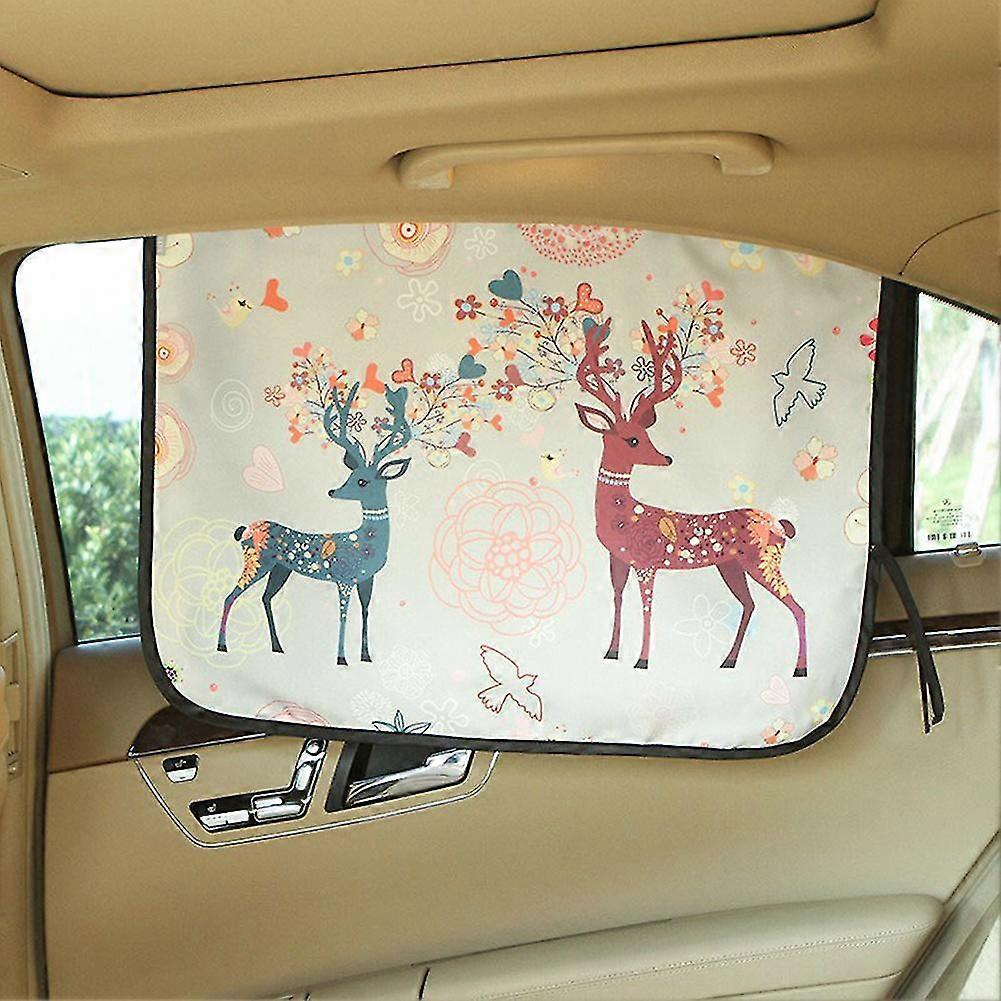 מעולה 60x45 ס"מ אוניברסלי רכב כיסוי שמש מגנטית הגנת UV חלון צד וילון שמש לתינוקות ילדים סגנון רכב מצויר חמוד