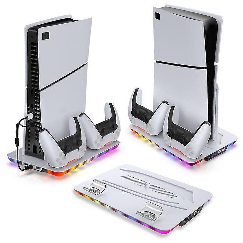 Station With 3-level Coog Fan Dual Controller Charging Dock For Ps5/ps5 Slim Disc & Digital