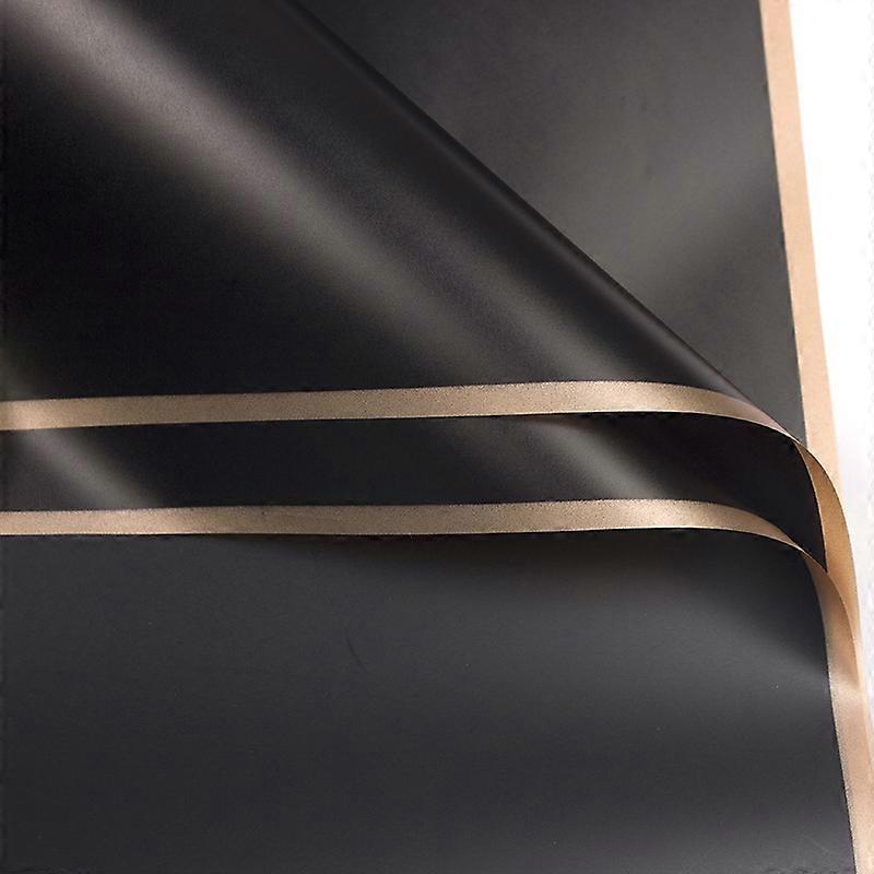 20 Blatt / Packung Blumengeschenkpapier, Farbe: schwarz schwarz