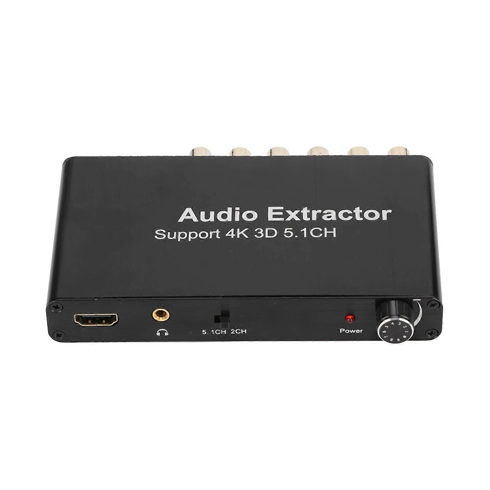 Audio Extractor 4K 3D 5.1CH HD Multimedia Interface Analog Audio Converter for PS4 DVD HD TV