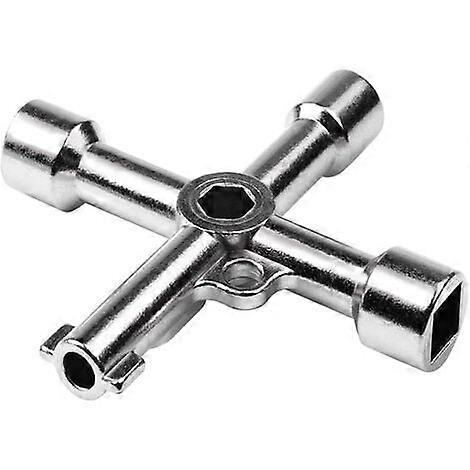 Cl utilitaire multifonctionnelle 4 voies, triangle en acier inoxydable/cl carre universelle en forme de croix pour l'ouverture de la vanne de l'armoi