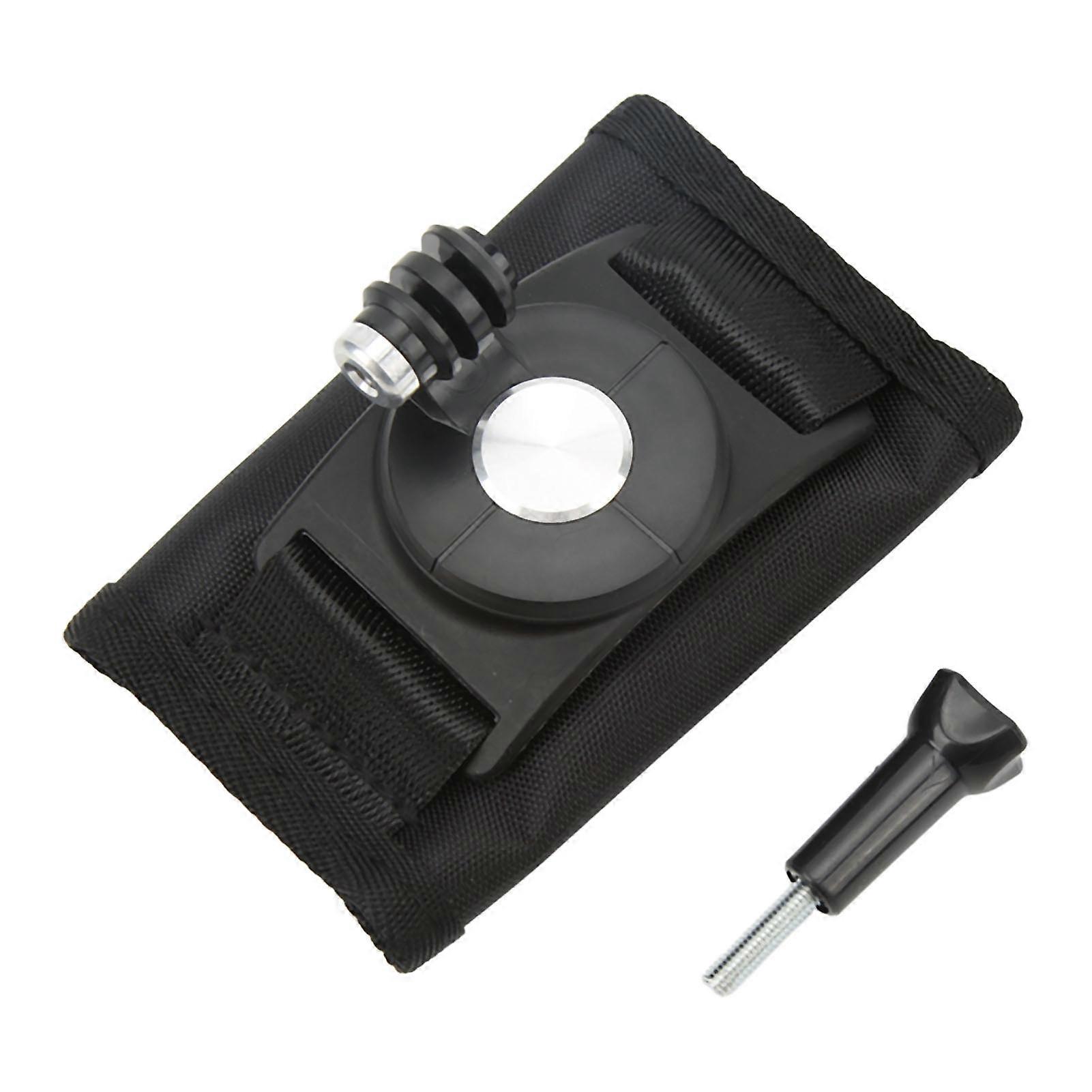 Backpack Shoulder Strap Mount 360 Degree Rotatable Hook and Loop Action Camera Mount for Belt Bag