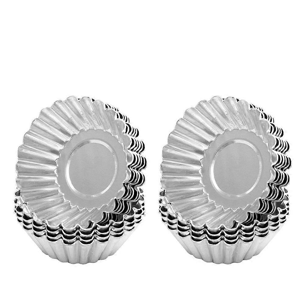 Lot de 20 moules à tartelettes aux œufs, mini moules à muffins en aluminium, moules à cupcakes antiadhésifs, outils de cuisson réutilisables