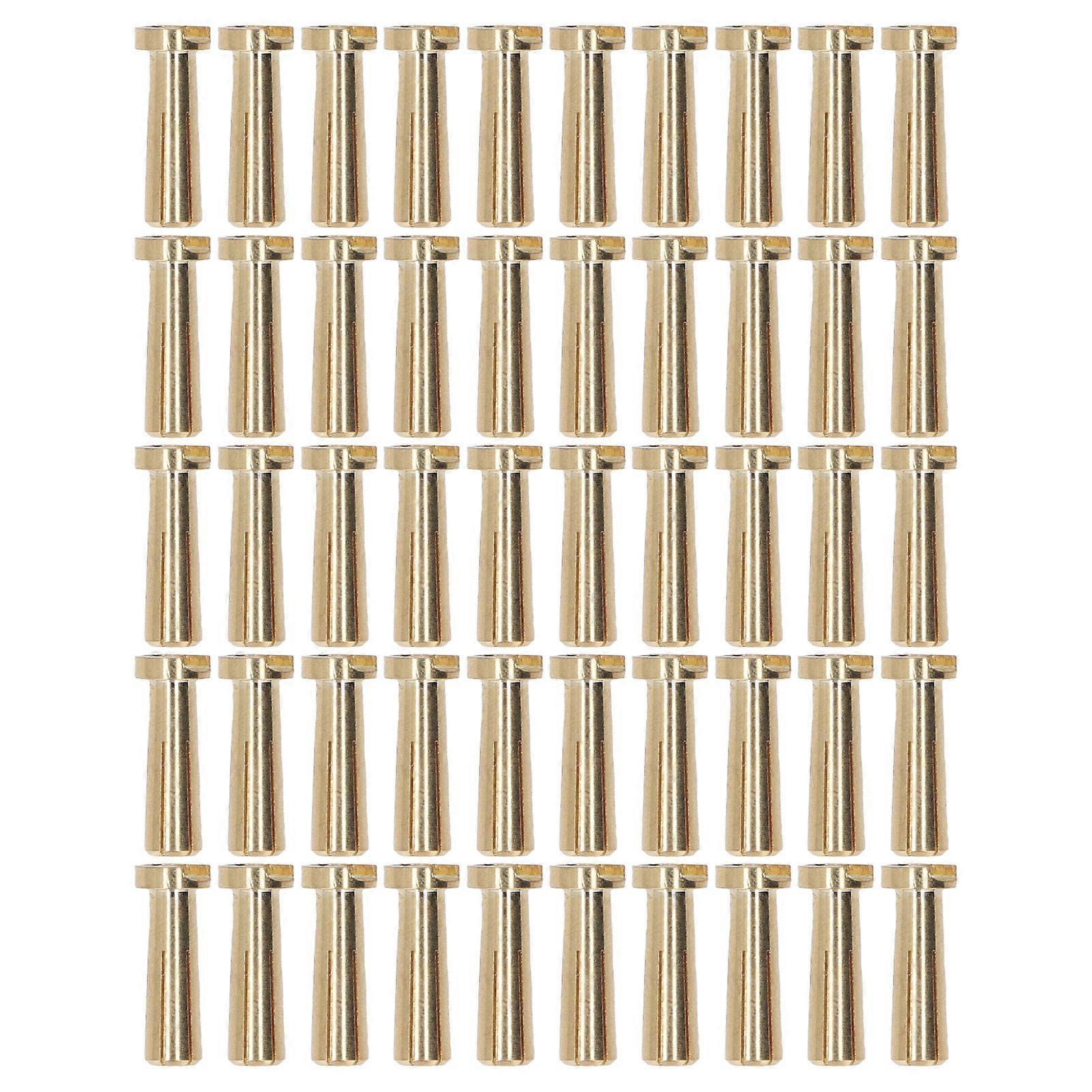 50 db 5 mm-es akkumulátorcsatlakozó dugó 5 mm-es sárgaréz nagy keménységű RC akkumulátor ESC motor csatlakozó YEMAA