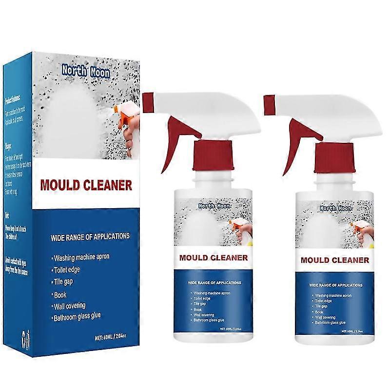 2x Rapid Mould Remover Spray - Instant Mildew Cleaner for Shower Tiles/Grout/Silicone Seals_JC