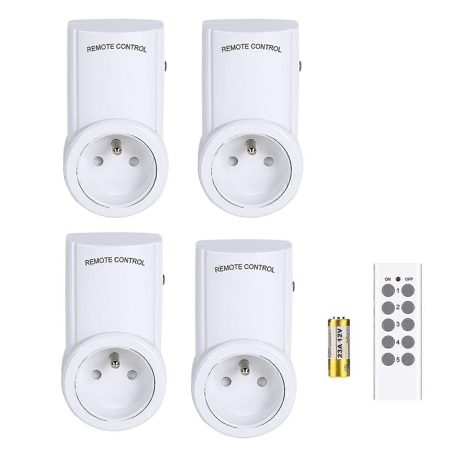 Set Of 4 Wireless Remote Control Socket,smart Programmable, Remote Control On/off,automation Power Outlet