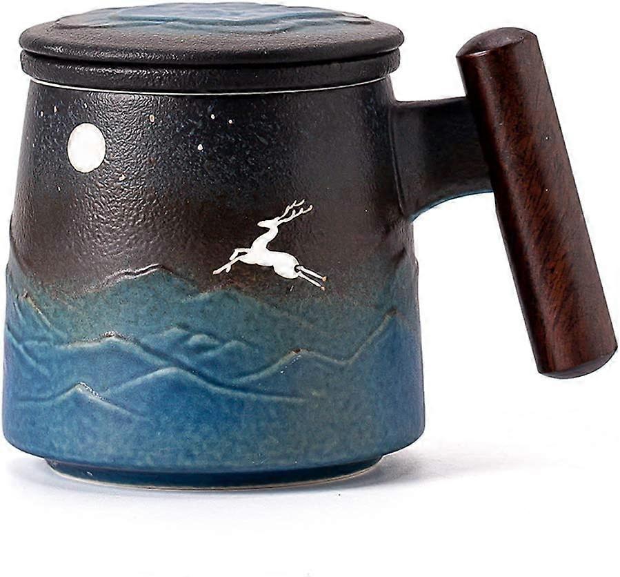Keramikbecher mit Holzgriff