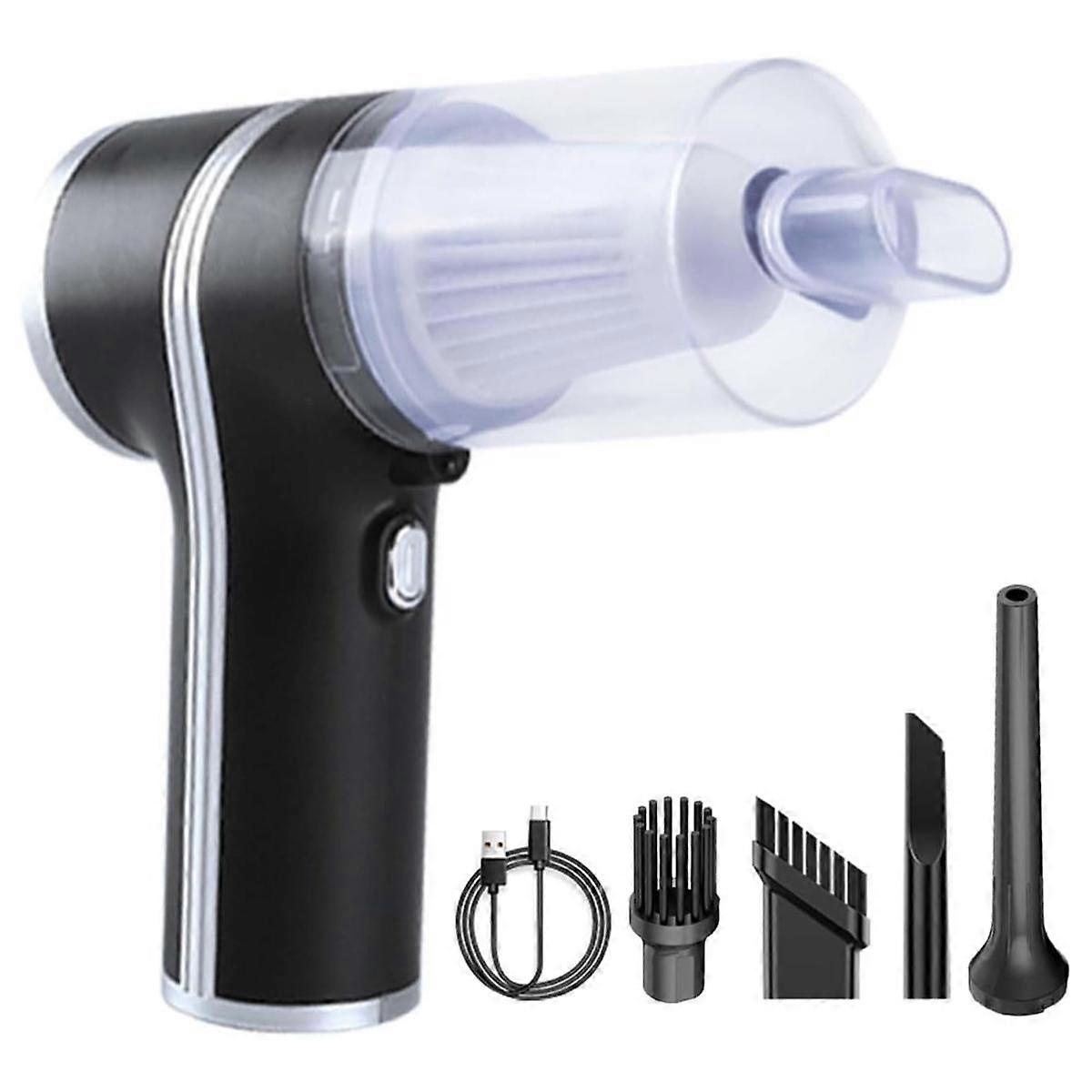 Car Vacuum Cleaner Lighting 9000Pa Handheld Vacuum Cleaner With Clear Cup Rechargeable Detailing Vacuum Cleaner Black