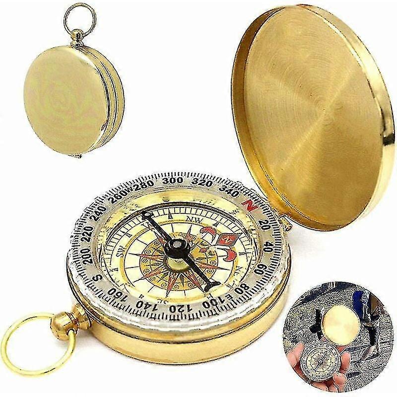 Compass, Triomphe Portable Compass, Pocket Compass, Outdoor Compass, With Luminous Numbers And Cover Outdoor Navigation Tool, For Travel, Hiking, Expl