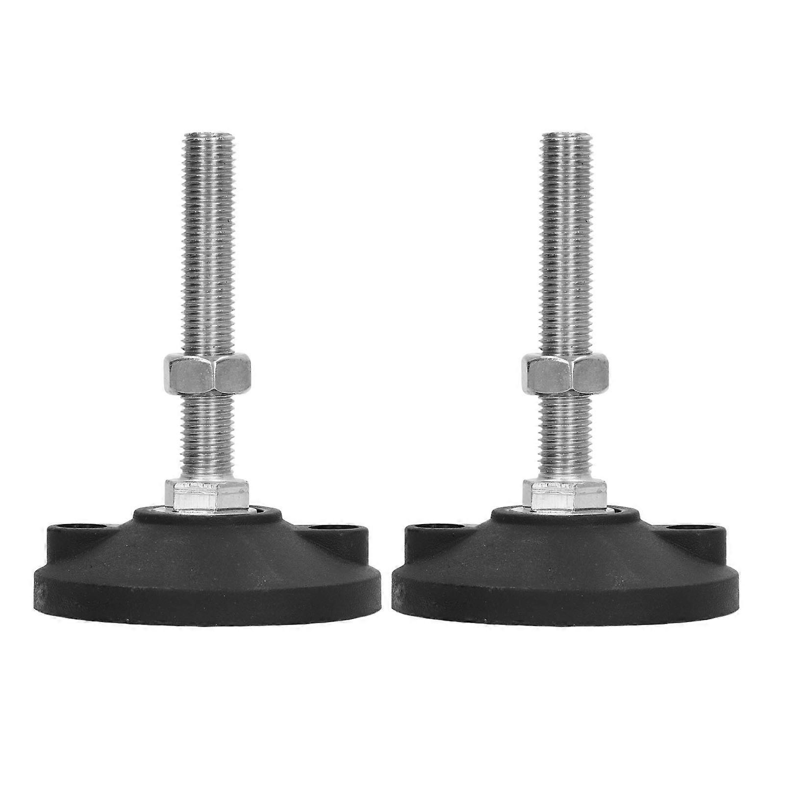 2PCS M16 Thread Furniture Glide Swivel Leveling Mount Adjustable Round Nylon Leveling Feet for Heavy Duty Furniture NO.9770
