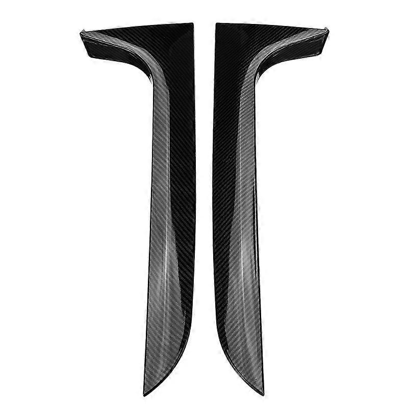 Carbon Fiber Style Rear Behind Window Spoiler Side Strip Cover Trim for - A6 C7 Allroad TDI 2012-20