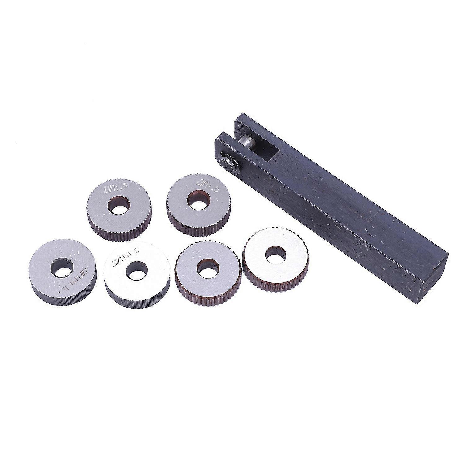 7x Single Straight Linear Knurling Tool Set 0 5mm 1.5mm 2mm Pitch