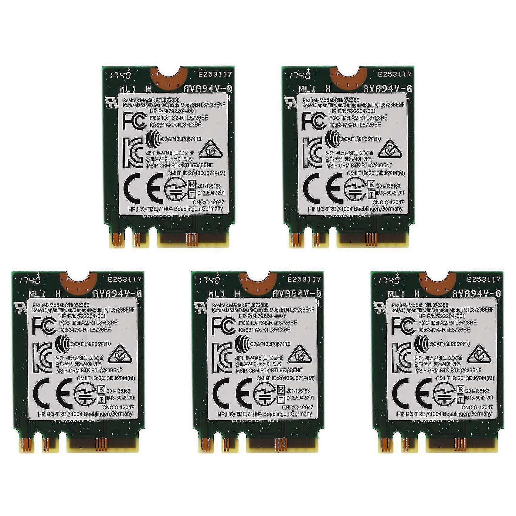 5x Adaptateur sans fil pour Realtek Rtl8723be 802.11n Wifi Card Bluetooth 4.0 Ngff Card Sps 843338-001 Hy