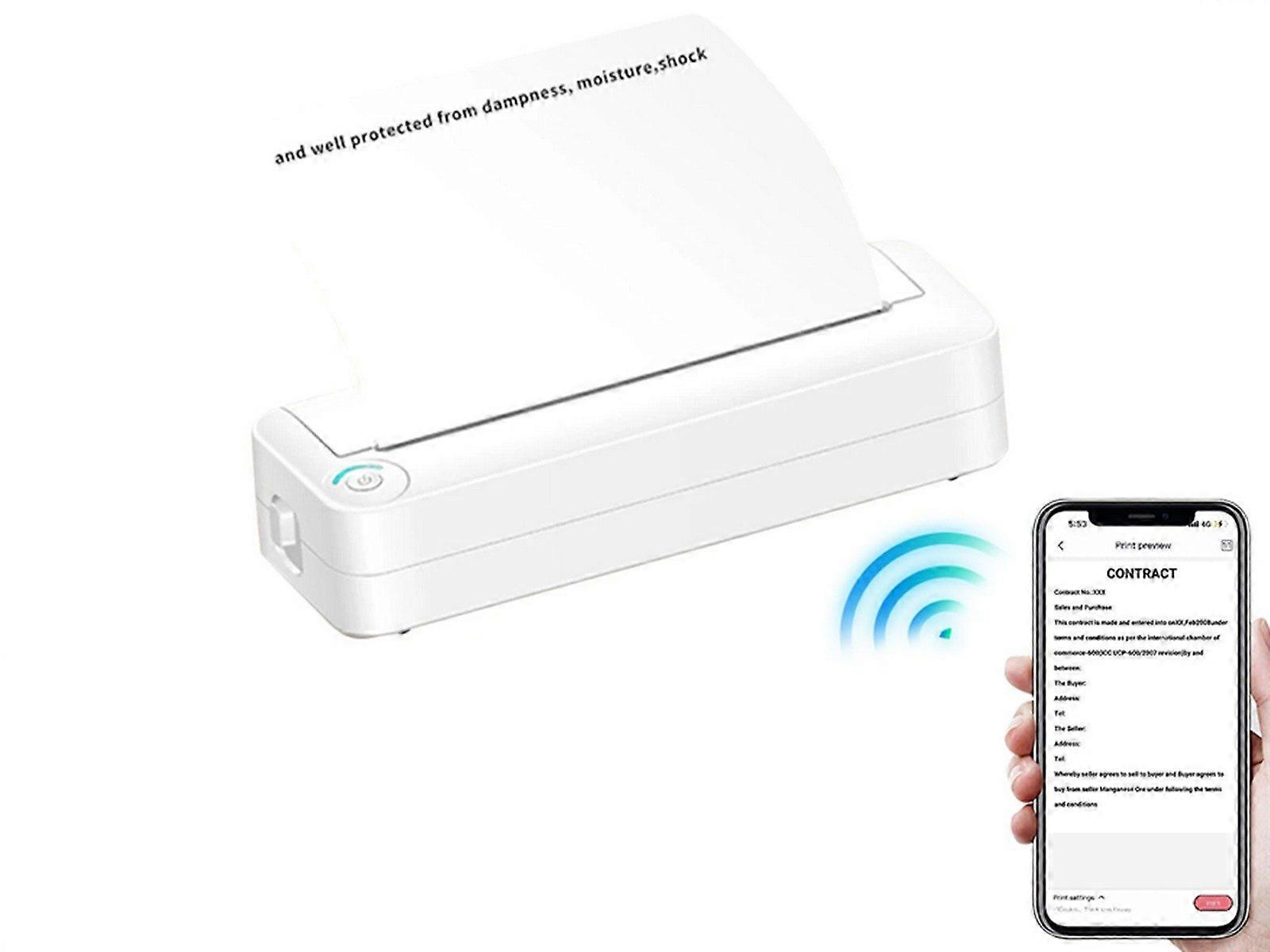 Portable A4 Bluetooth Wireless Thermal Printer Compatible with iOS Android