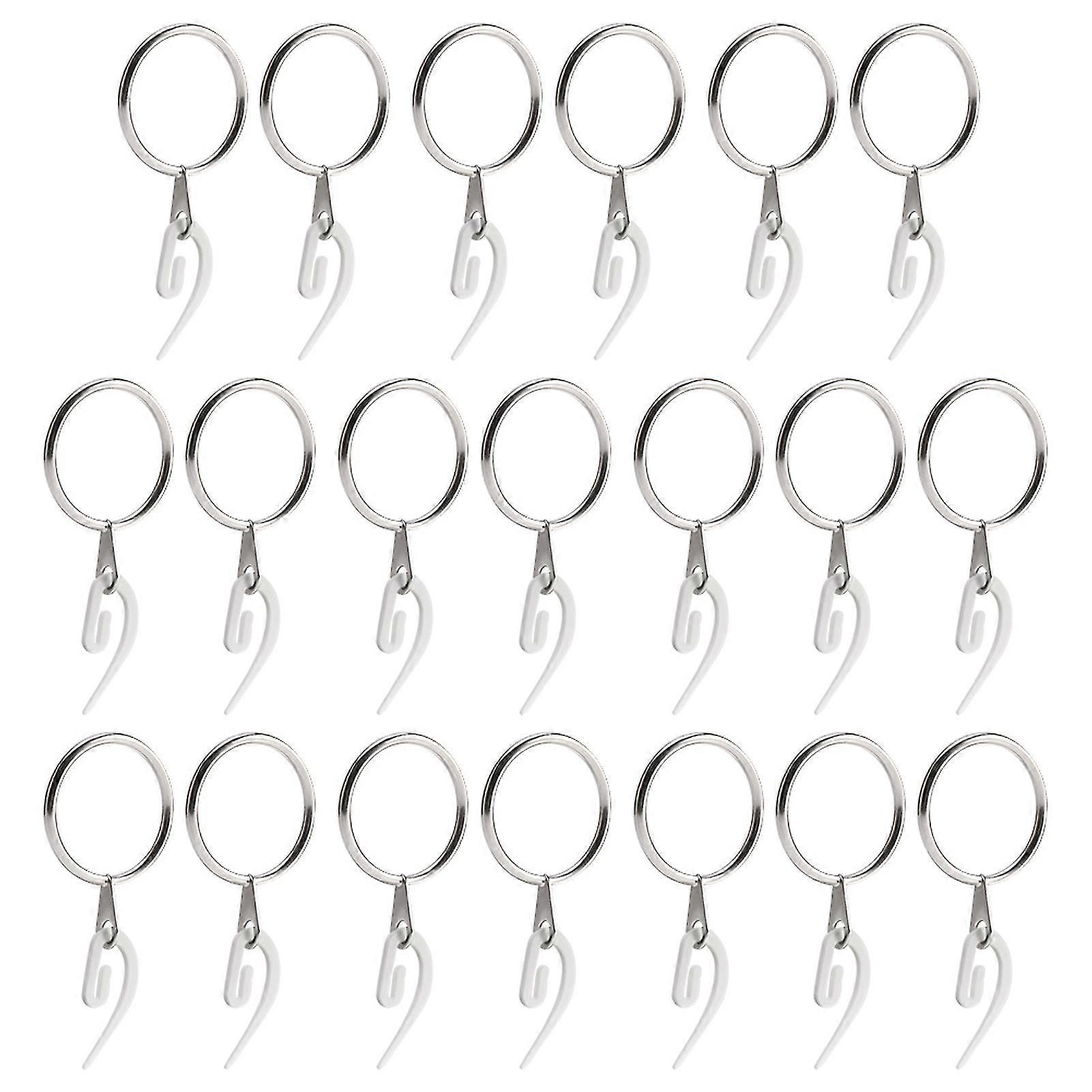 20pcs 30mm Inner Diameter Silver For Rods Ain Ring Durable With Eyelet Hooks