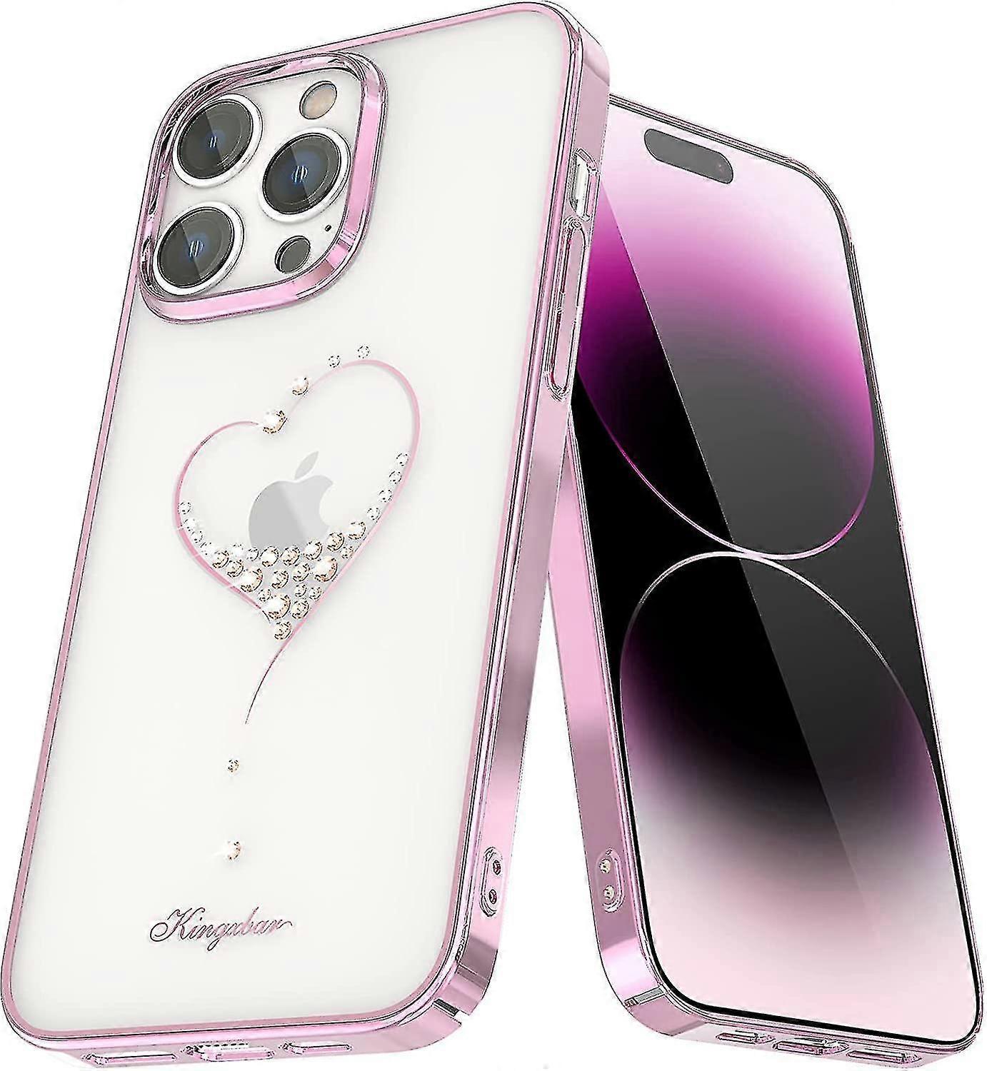 Bling Case Compatible With 14 Pro Max/14 Pro, Plating Clear Pc Protective Cover