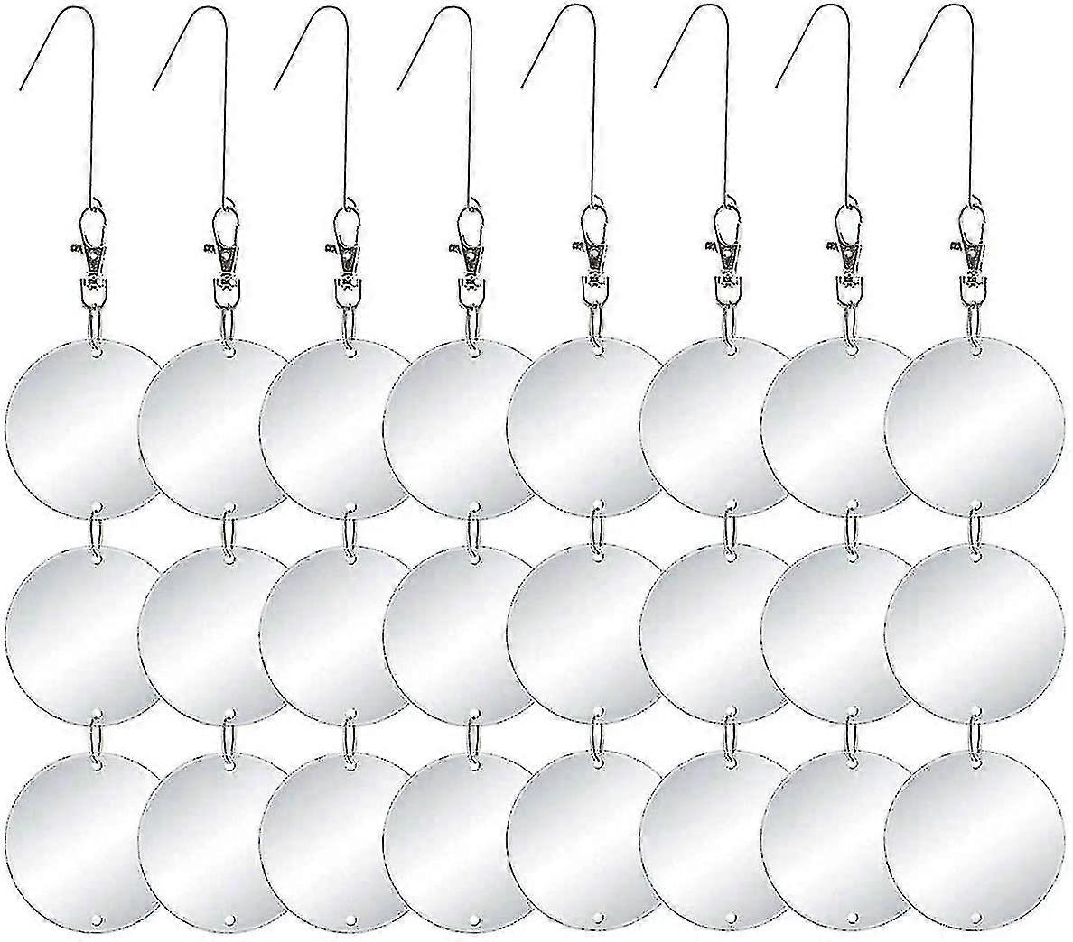 Bird Scare Discs Set - Large 24 Discs- Highly Reflective Double-sided Bird Reflectors