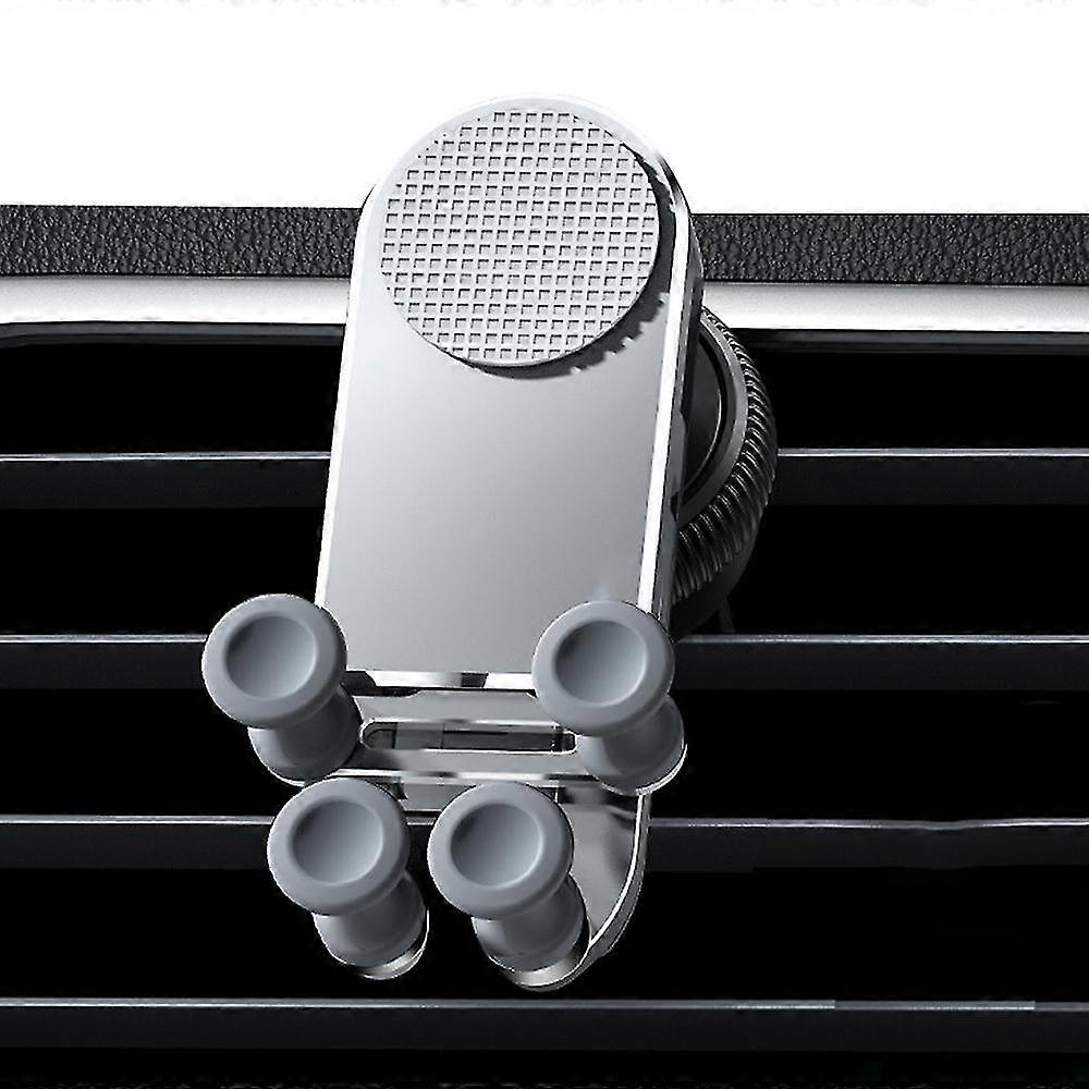 Folding Car Bracket, Ventilated Design, Universal Compatibility, Aluminum Construction,silver