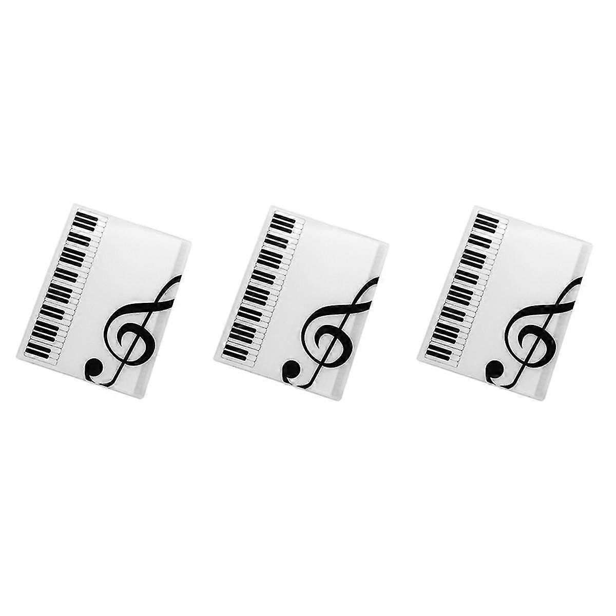3pcs Sheet Music Folder Staff Music Folder, Piano Score Folder ,fits Size A4, Writable Detachable Choir Folder A