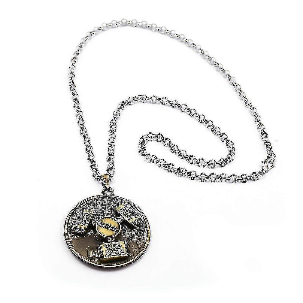 Thor Hammer Rotatable Alloy Pendant Necklace