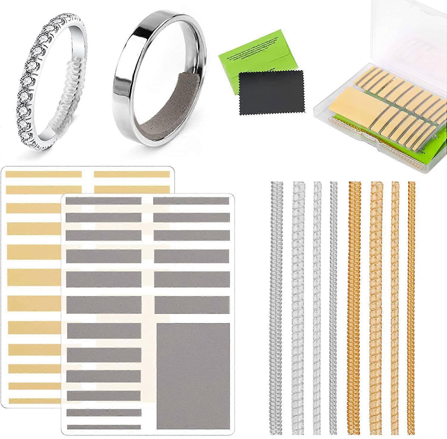 47 Gold Ring Adjusters Transparent Invisible Spring Wire Ring Ring Ring Size Adjustable Plastic Adjuster