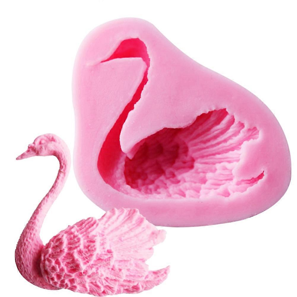 Swan 3D Silicone Mold Sugarcraft Fondant Cake Chocolate Decor DIY Baking Tool KAESI