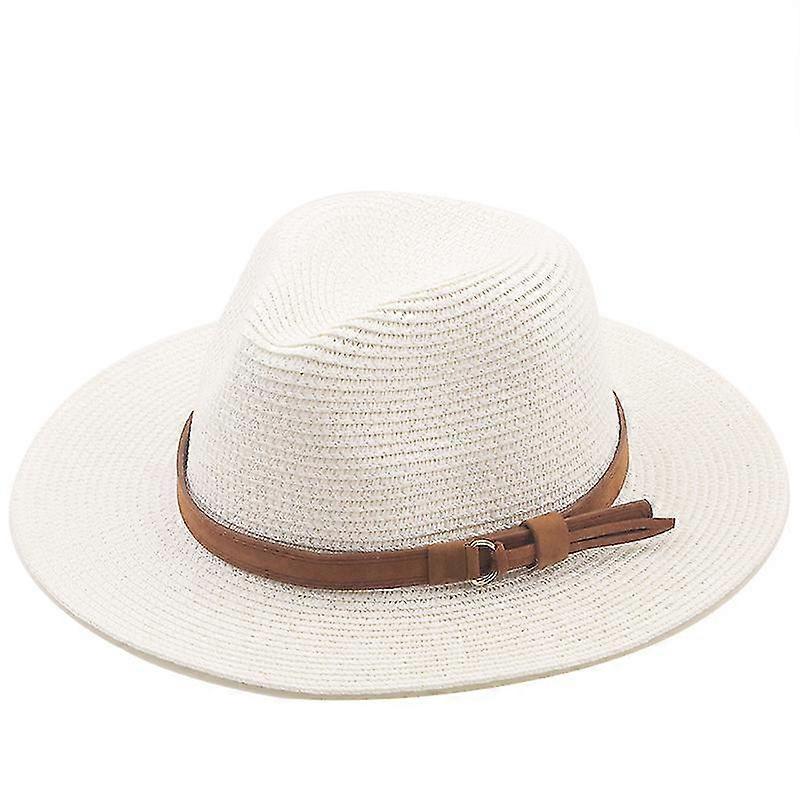 Wide Brim Straw Beach Hat Adjustable Travel Vacation