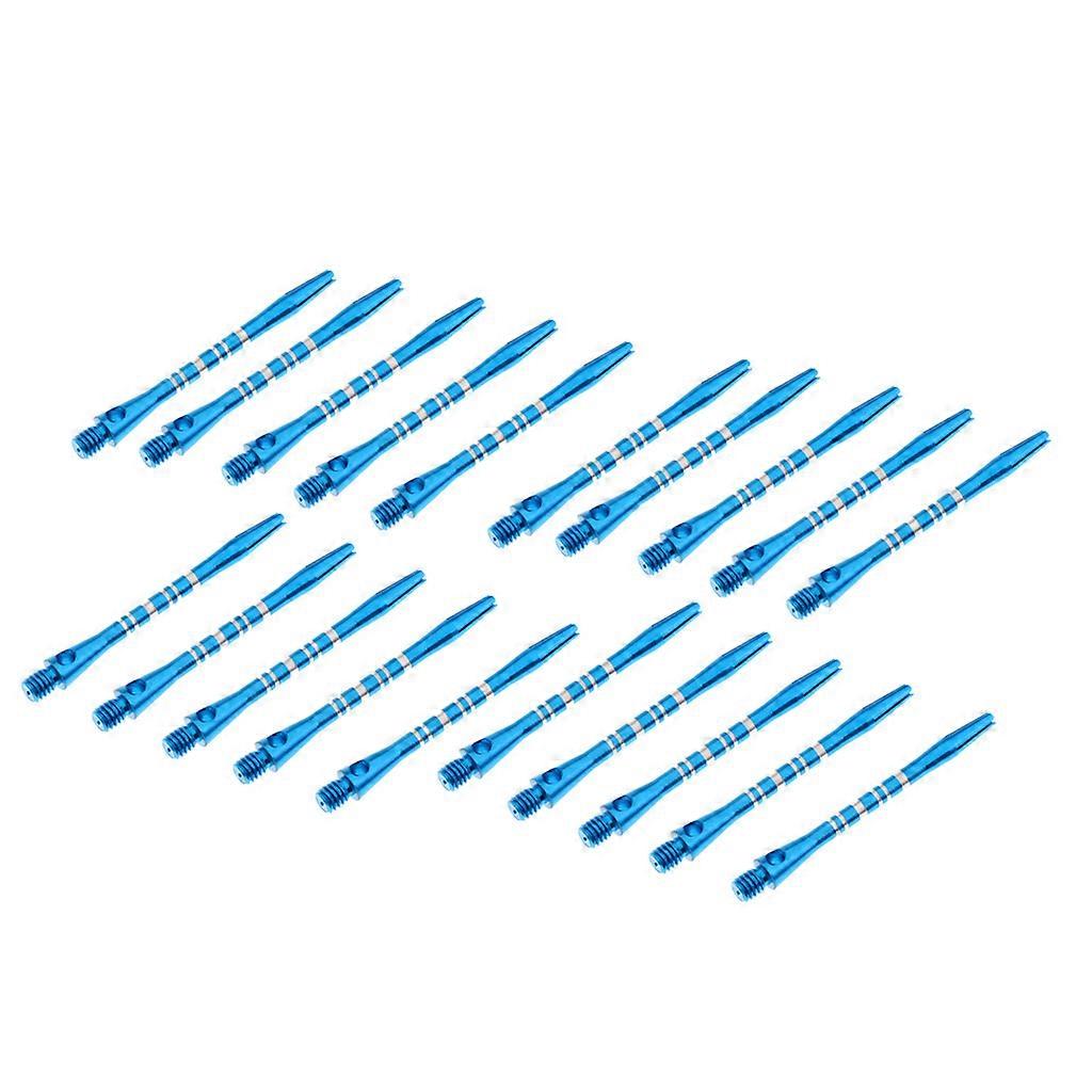 20 Pcs 52mm Thread Alloy Re-Grooved Dart Stems Shafts Blue