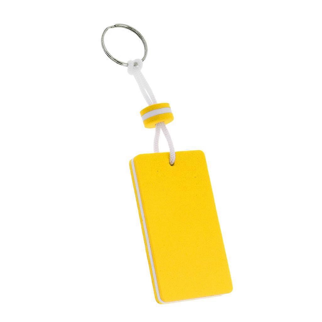 Yachting Boating Kayaking Floating Key Chain Key Ring-Rectangle Shape Yellow