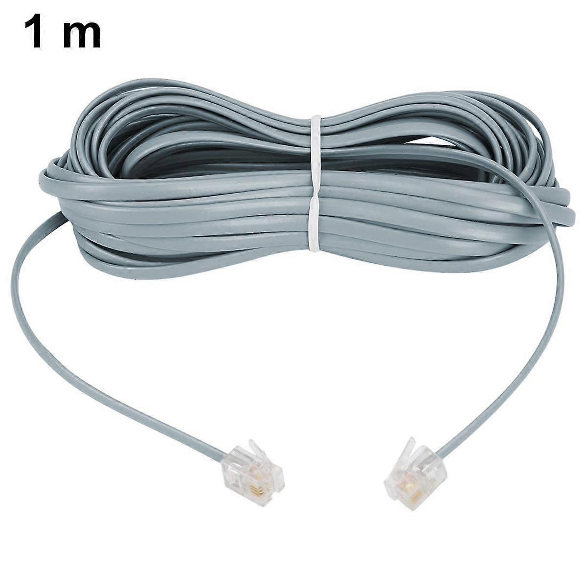 Telephone Cable For The Connector Modular Telephone Extension Cable, Telephone Cable With Standard Rj11 Plug-In